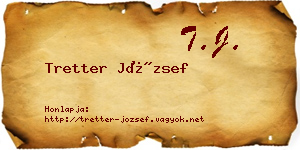 Tretter József névjegykártya