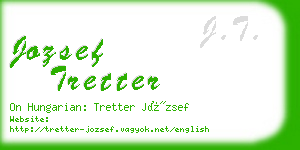 jozsef tretter business card